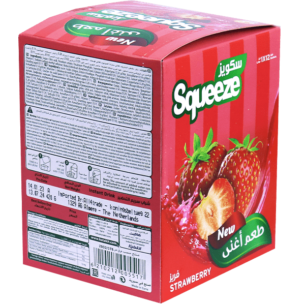Strawberry Instant Drink Squeeze 35g 12 Pieces
