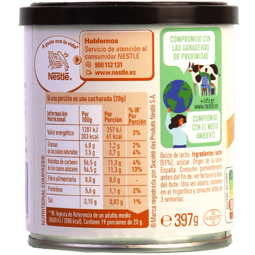 Dulce De Leche Nestle 397g