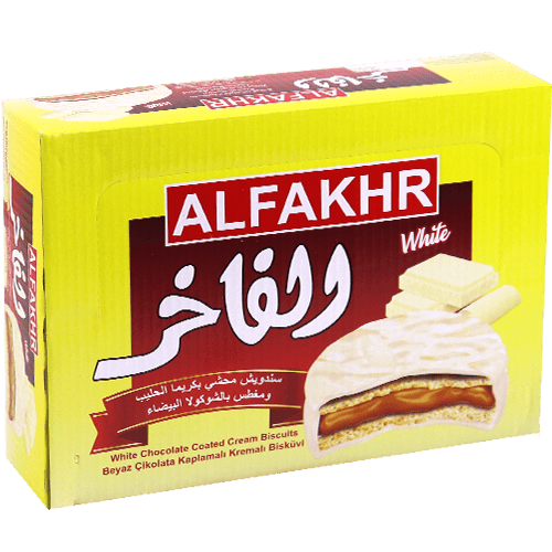 White Chocolate Coated Biscuits Alfakhr 12pcs