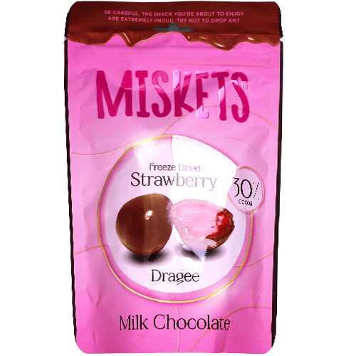 Freeze Dried Strawberry Dragees Miskets 80g
