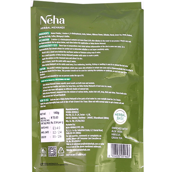 Henna Powder Natural Neha 140g