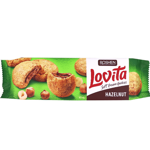 Soft Cream Hazelnut Cookies Roshen 127g