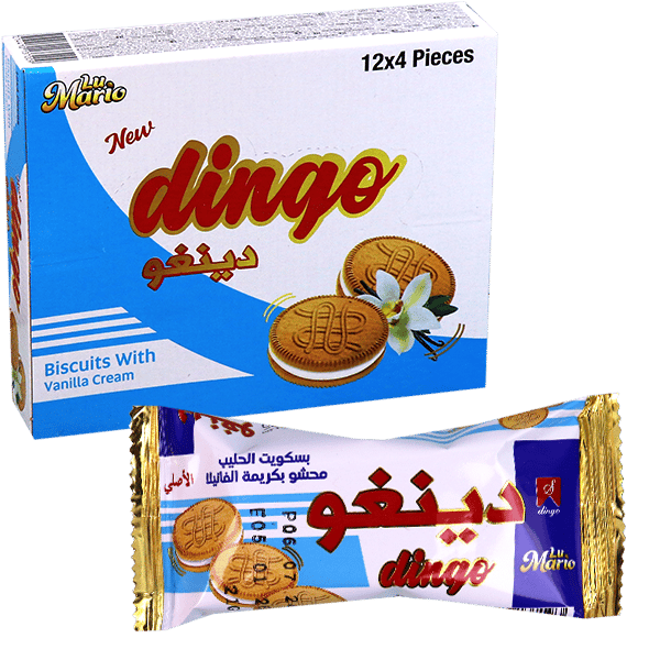 Biscuits With Vanilla Cream Dingo 12 Pieces