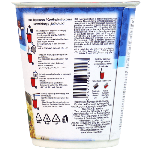 Noodles Shrimp Atlas Food 60g