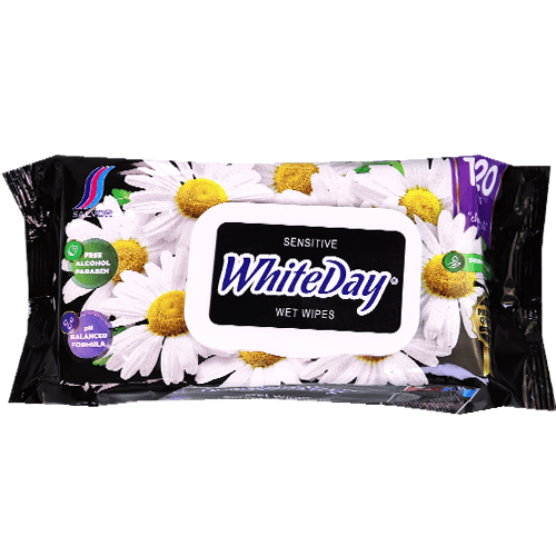 White Wet Wipes WhiteDay 120Pcs