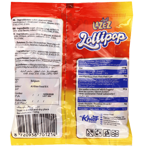 Lollipops Fruits Lazez 8 Pieces