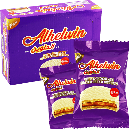 Milk Chocolate Biscuit Alhelwin 10 Pcs