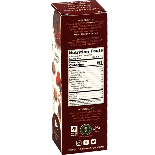 NALYA Hazelnut & Goji Berry Date Energy Bites 45g