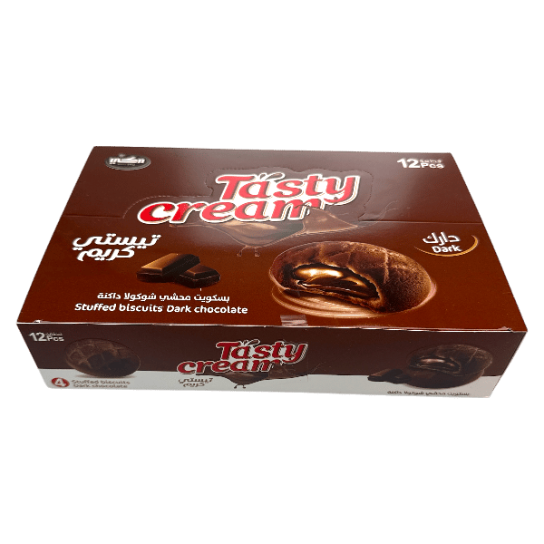 Tasty Cream Stuffed Biscuits Dark Chocolate Makki 12pcs
