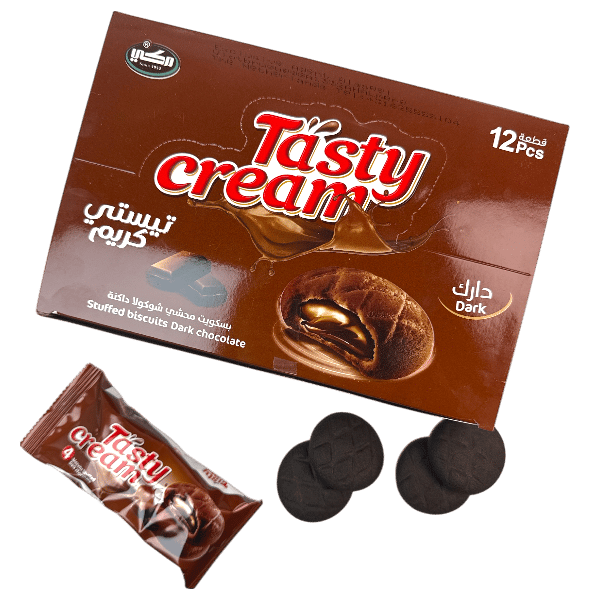 Tasty Cream Stuffed Biscuits Dark Chocolate Makki 12pcs