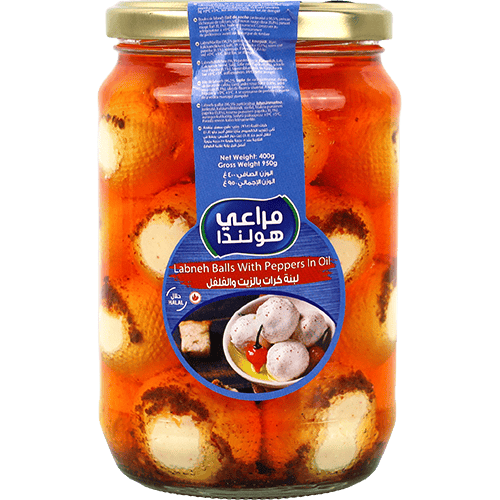 Labneh Balls With Peppers In Oil Marai Holland 400g