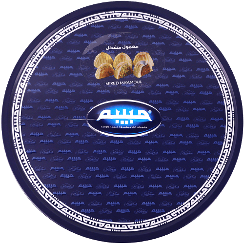 Mixed Maamoul Pistachio Walnut Dates Tin Habiba 750g