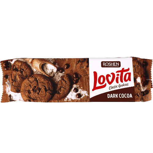 Roshen Lovita Classic Cookies Dark Cocoa Roshen 150g