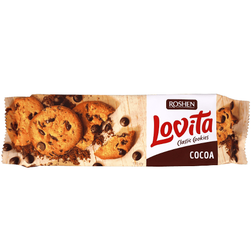Roshen Lovita Classic Cookies Cocoa Roshen 150g