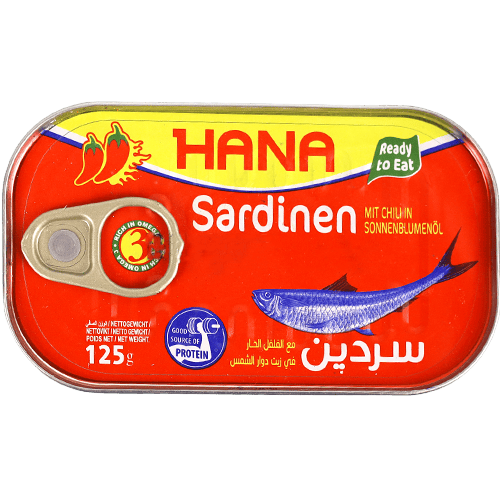 Hana Sardines with Chilli in Sunflower Oil Hana 125g