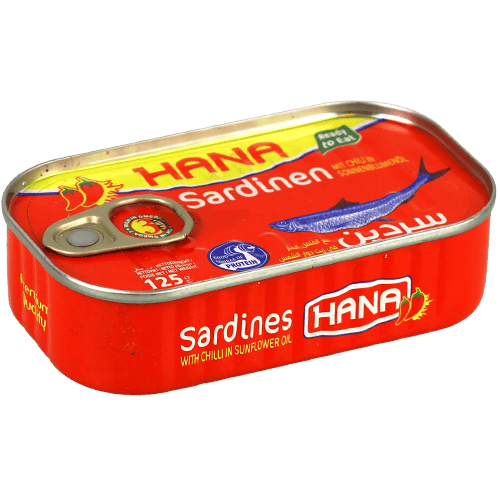 Hana Sardines with Chilli in Sunflower Oil Hana 125g