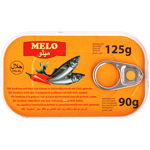 Hot Sardines melo 125g