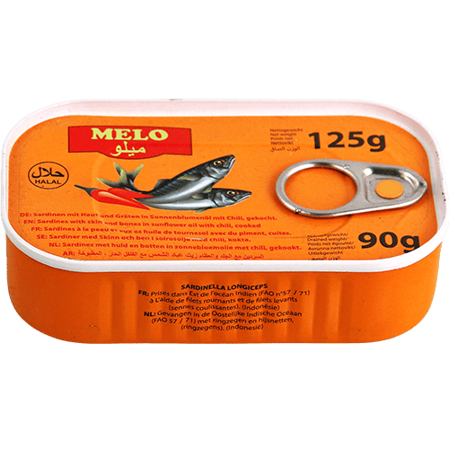 Hot Sardines melo 125g
