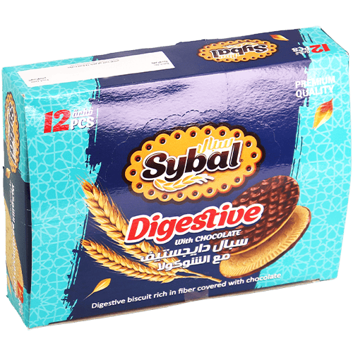 Digestive Biscuits with Chocolate Sybal 12pcs