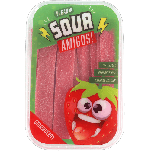 Sour Strawberry Gummy Candy Becky's 300g