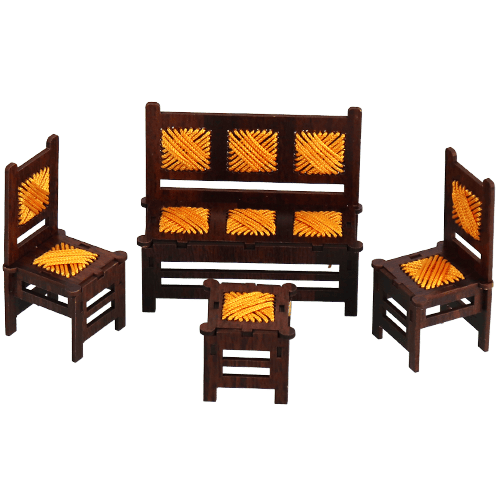 Mini Wooden Sofa Set 4pcs