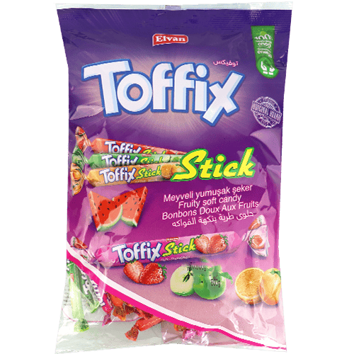 Toffix Stick Fruit Mix Soft Candy Elvan 800g