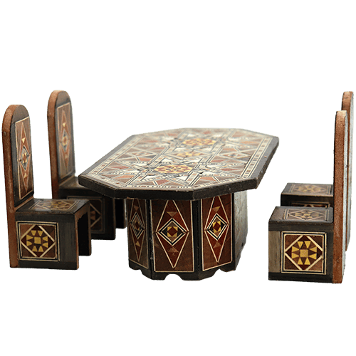 Mini Damascene Mosaic Table Set 5pcs