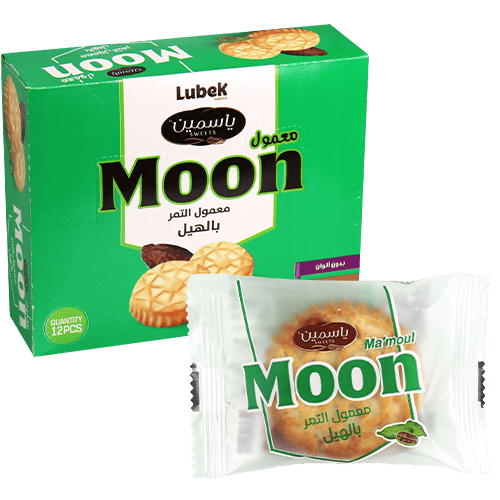 Date Filled Maamoul Cookies with Cardamom MOON 12pcs
