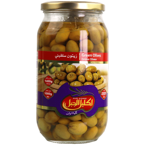 Salkini Green Olives Ikleel Aljabal 1400g
