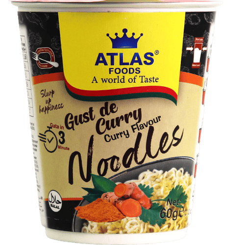 24 X Curry Flavour Instant Noodles Cup Atlas Foods 60g