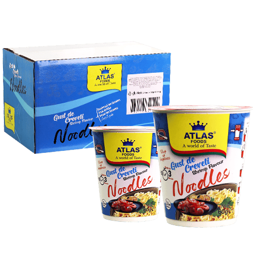 24 X Shrimp Flavour Instant Noodles Cup Atlas Foods 60g