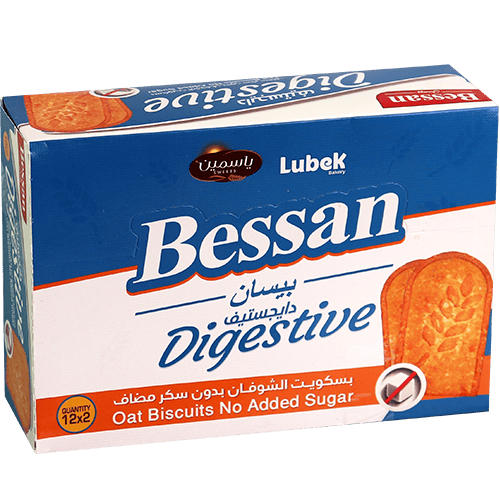 Digestive Oat Biscuits No Added Sugar Yasmeen 12 pcs