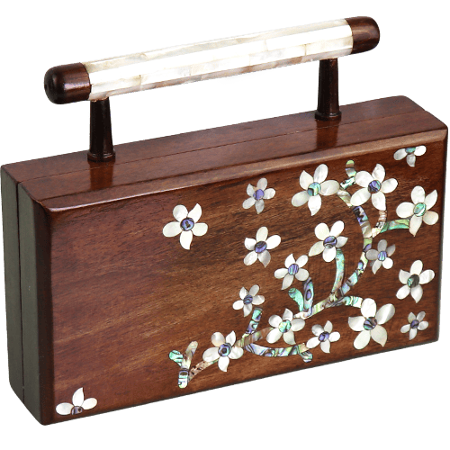 Wooden Mother of Pearl Decor Box 23x13cm
