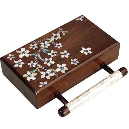 Wooden Mother of Pearl Decor Box 23x13cm