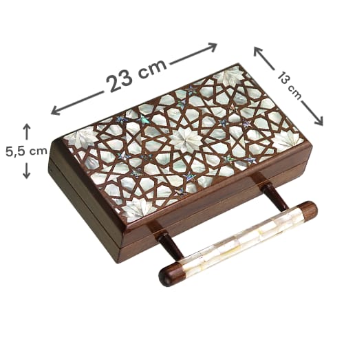 Wooden Mother of Pearl Decor Box 23x13x5.5cm