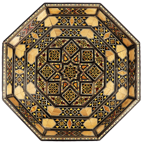 Wooden Mother of Pearl Serving Trays Set 3pcs