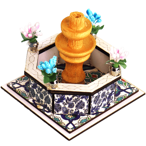 Damascene Decorative Fountain Figurine 11cm