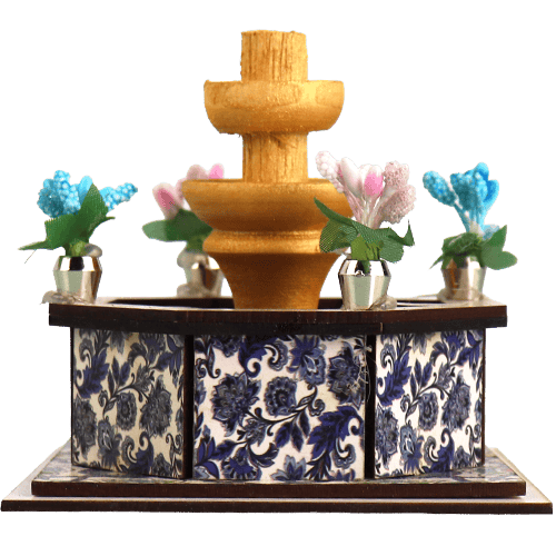 Damascene Decorative Fountain Figurine 11cm