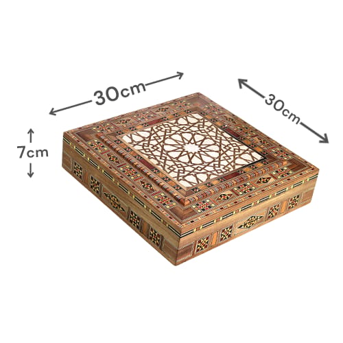 Luxury Mosaic Box with Mother of Pearl Inlay 30x30cm