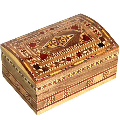 Mosaic Wooden Box 14x15x7 cm