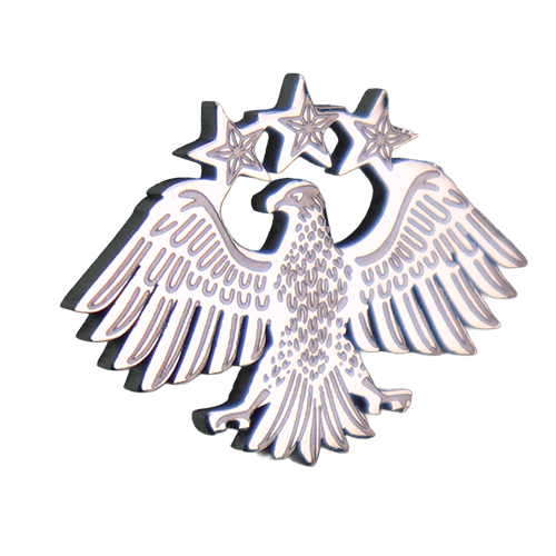 Syrian Eagle Silver Lapel Pin 2.5 cm