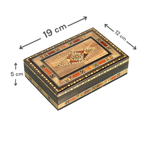 Mosaic Wooden Box 19x12x5 cm