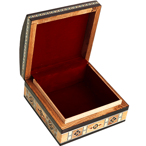 Mosaic Wooden Box 14x14x7 cm