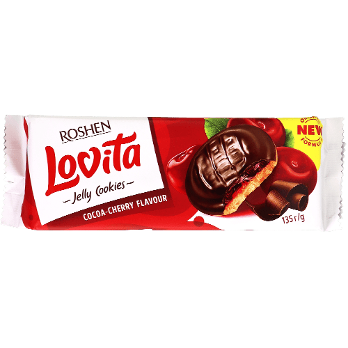 Lovita Jelly Biscuits Cocoa & Cherry ROSHEN 135g