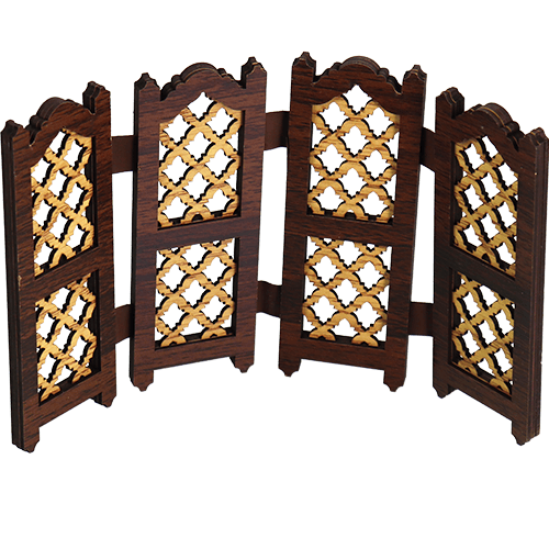Wooden Mashrabiya Panel Figurine 25.5x15cm