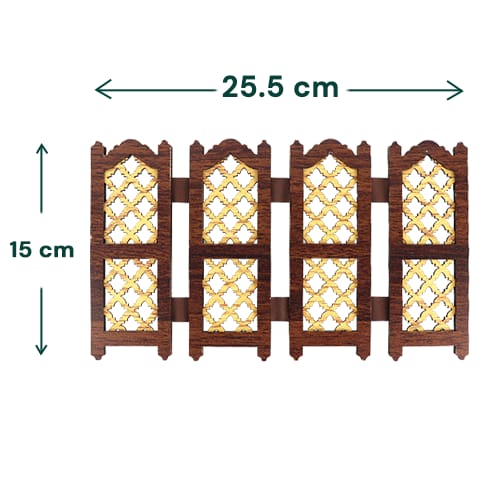 Wooden Mashrabiya Panel Figurine 25.5x15cm