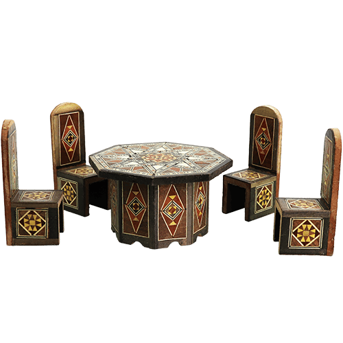 Mini Mosaic Table & 4 Chairs 12.5cm