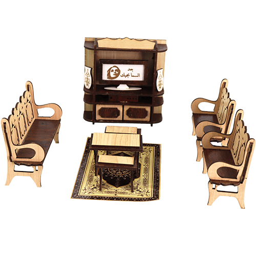 Mini Wooden Living Room Figurine