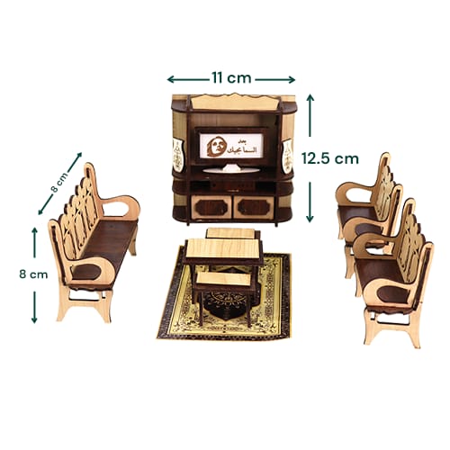 Mini Wooden Living Room Figurine