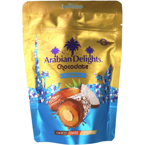 Chocolate Dates with Almond & Coconut Arabian Delights 100g